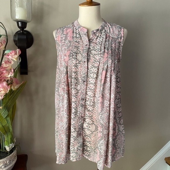 Anthropologie Daniel Rainn Snakeprint Top XS - Picture 1 of 7